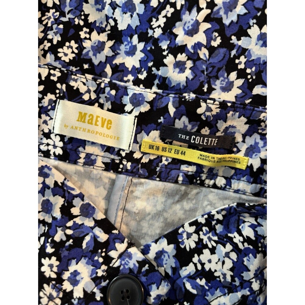 Anthropologie Navy Blue Floral Jumpsuit - Picture 4 of 13